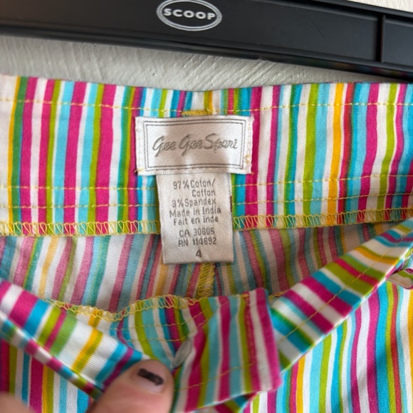 Multi-Color Striped capris - Picture 3 of 5